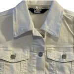 Lands' End  Women's White Denim Jacket XL Long Sleeve Casual Photo 3