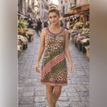 Free People  Pretty Young Thing Patchwork Shift Lined Dress Size 4 Photo 6