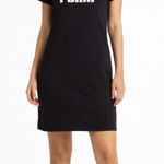 Puma  Black Logo T-Shirt Dress Women’s Medium Cotton Stretch Casual(E18) Photo 0