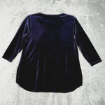 Sympli Shirt Women 12 Purple Velvet Blouse Whimsy Gothic Witchy Dark Fairy Gypsy Photo 2