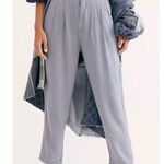Free People NWT  Faded Love Linen Blend High Waist Pants 27 Blue Photo 0