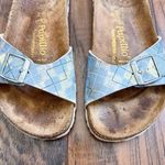 Birkenstock • Papillio Madrid Birko-Flor sandals slides blue argyle plaid Photo 2