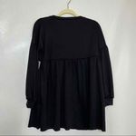 Velvet Torch Black V-Neck Babydoll Tunic Top Long Sleeve Casual Blouse Size S Photo 6
