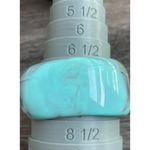 Vintage Wood & Groovy Acrylic Bangle Bracelets Wavy Stacking Thick Chunky Sz 8” Blue Photo 3