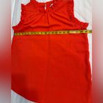 Lime n Chili line & Chili Ruffled Orange Sleeveless Top Photo 3