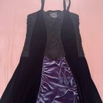 Whimsigoth Black and Purple velvet Gothic Maxi Dress Photo 1