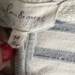 Lou & grey  By Loft Striped Zip Up Moto Jacket Size M Photo 6