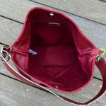 XOXO Vintage Y2K Red Vinyl Shoulder Bag Purse Tote w/ Heart Mirror Bag Charm Photo 2