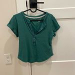 Pilcro Anthropologie  Green Button-Up Top Photo 1