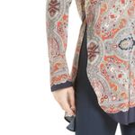 Theory  Marseille Premont Paisley Tieback 100% Silk Tunic Photo 4