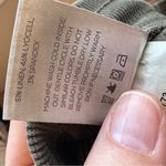 Anthropologie Level 99 Green Linen Cargo Jogger Pants Women’s M Casual Fall Photo 6