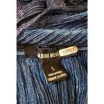 Sabina Musayev Metallic Pleated Mini Dress – Size L – Made in Israel Blue Size L Photo 3