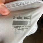 Hind Womens White Quarter Zip Crop Workout Tank Top Size‎ Large Photo 2