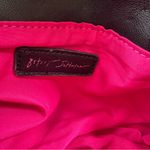 Betsey Johnson  Quilted Bag Rhinestone Lips Rainbow Stitching on Black Photo 7