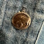 Orvis  denim long sleeved button up shirt dress, EUC size S Photo 6