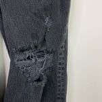 Madewell Mid Rise Perfect Vintage Straight Jeans Ripped Edition Black womens 28 Photo 5