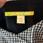 Gianni Bini Black and White Gingham Ruffle Top Photo 2