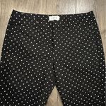 Elle Brand Skinny Ankle Black White Polka Dot Career Pants Trousers Size 8 Photo 1