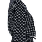 Loft Romper Blouson Black White Heart Clover Print Scoop Neck Women's Size 2 Photo 6