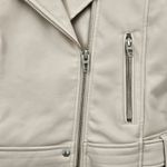 Free People x Blank NYC Vegan Moto Jacket Ivory Cream Size XS Photo 4