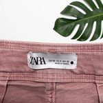 ZARA  Premium Marine Straight Wide Leg Jeans in Dusty Rose Pink Photo 9