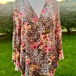 Thalia Sodi  Mixed Print Open Front Kimono Photo 2