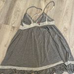 Victoria's Secret vs gray babydoll dress with pink bows and lace detailing Photo 3