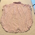 Madewell Pink and White Striped Button-Down Tunic Photo 3