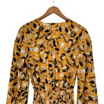 Tularosa Ryder Mini Dress in Marigold Blossom size XS Bell Sleeves Smocked Skirt Photo 8