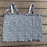 Old Navy NWT  4X smocked tank top ruffle blue white floral Photo 7