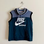 Nike Sportswear Sleeveless Hoodie Women’s Small Teal Blue Logo Pullover Photo 2