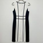 Calvin Klein  Women's Size 10 Black and White Sheath Dress Business Career Office Photo 1