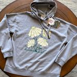 Avalanche  Heather Gray Hoodie with Floral Design Photo 4