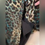 Alice & Trixie  NWT 100% silk leopard print midi dress w/teal highlights Size M Photo 6