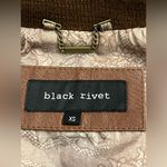Black Rivet  Women's Brown Leather Jacket Photo 2