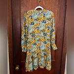 Amour Vert  Floral Print Mock Neck Long Sleeve Dress XS Photo 2