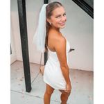 BLANK NYC  Denim Mini Dress In See You Again in White Size Medium NWT Photo 2