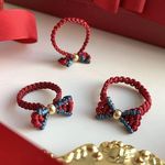 Knit ring weave ring knot ring bowl ring stacking ring cute ring handmade ring Photo 0