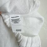 Reformation  | Olina 100% Linen Straight-Leg Drawstring Pants in White Photo 7