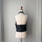 Black Leather Halter Top. XL Photo 1