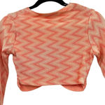 House Of CB London Bertille Peach ZigZag Bandage Top Cropped Size XS Photo 6
