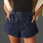Anthropologie Pilcro Mid-Rise Denim Parachute Shorts Blue Large Photo 0