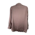 Abercrombie & Fitch Oversized Button Front Shirt Satin Pink Office Womens Small Photo 4