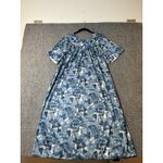 Vintage Anthony Richards Size L Floral Dress Muumuu House Sleep Chore Granny Blue Size L Photo 2