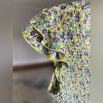 SheIn Cottagecore Prairie Ditzy Floral Dress V Neck Midi L Pale Yellow Easter Spring Photo 5