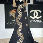 NWOT Evening Gown in Black & Gold Size 4 Photo 0