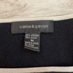 Cable & Gauge Black & Off White Striped Sleeveless Tank Top w/ Bows on Straps M Photo 7