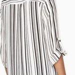 AB Studio Black And White Stripe Button Down Photo 1