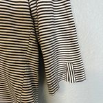 Purdey Womens Striped Button Front 3/4 Sleeve Top Medium Classic Black Photo 8