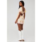 For Love & Lemons Claire Mini Eyelet Scalloped Dress Size Small Embroidered Photo 1